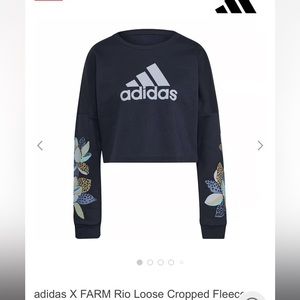 Adidas x Farm Rio Loose Cropped Crewneck